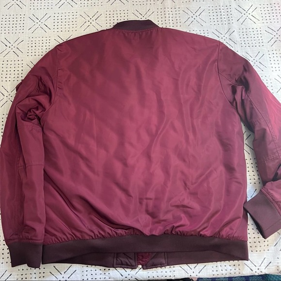 Zara Bomber jacket in Burgundy. - Picture 8 of 8